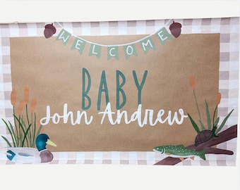 Bemaltes Banner, Geburtstagsbanner, erster Geburtstag Banner, Geburtstagsschild, Party Decor, Eventdekoration, Bemaltes Schild, Babyparty