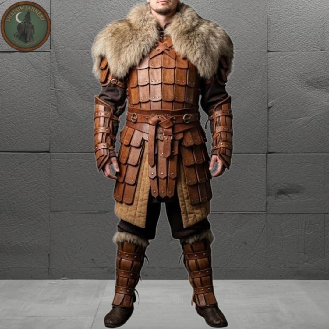 Handmade Viking Leather Armor Costume | Medieval Warrior Leather Armor ...