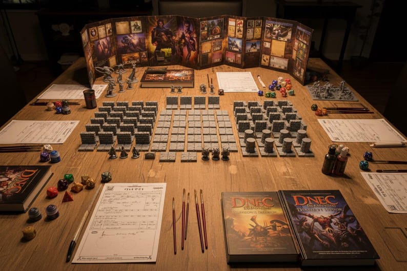Rpg Set 28mm 80+ Piece Modular Dungeon Terrain Starter Set: Tabletop RPG Board ...