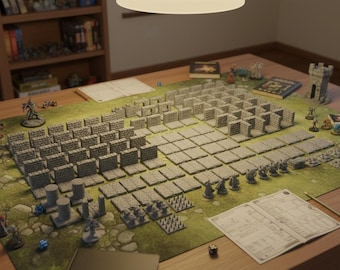 28mm Citadel Stronghold Bundle: Modular Dungeon Terrain Tabletop RPG Scenery