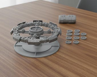 Fleet Scale Space Station Terrain and Assault Tokens Sci-Fi Tabletop Wargaming Scenery