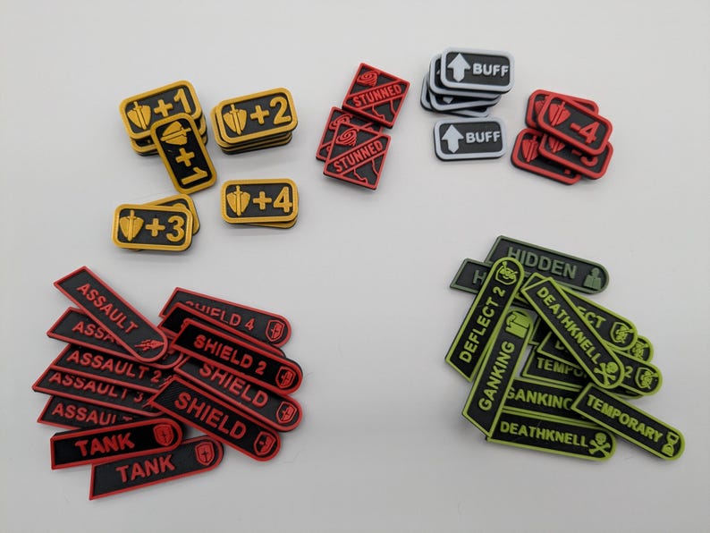 Riftbound TCG Token Set – 48pc Damage Counters, Buff & Keyword Markers ...