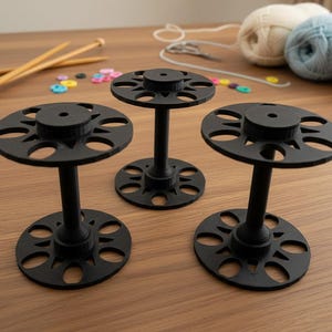 3x Electric Spinner Bobbin Set 6mm Shaft E-Spinner Wheels Yarn Spinning Tool 110.5mm