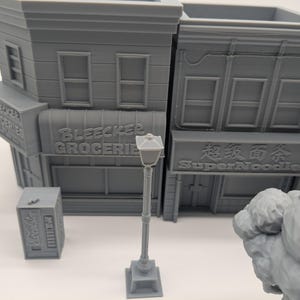 28mm 都市街区地形セット（多層建築物と散乱物付き）