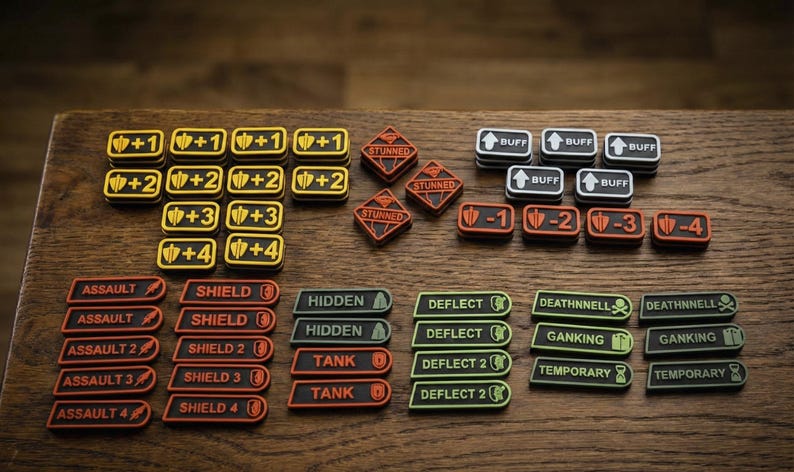 Riftbound TCG Token Set – 48pc Might, Empowered Buff & Keyword Markers ...