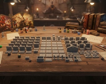 28mm Modular Dungeon Catacombs Mega Set: Tabletop RPG Terrain and Scenery