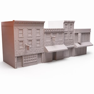 Modern City Block Terrain Set - Optional Urban Scatter for 28mm 32mm 40mm Wargames