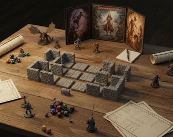 Die Ecke Turn Ambusch | L-Förmiger Flur | Drachenschloss-Dungeons | Fat Dragon Spiele