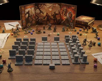 28mm Modular Dungeon Terrain: Cathedral Boss Room Tabletop RPG Board