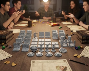28mm Modular Dungeon Terrain Boss Room Tabletop RPG Board Scenery