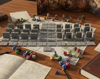 Das Room-Builder-Kit | Schüttgut Mauern & Böden Terrain | Drachenschloss-Dungeons | Fat Dragon Spiele