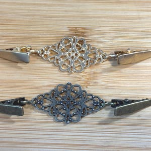 Vintage Filigree Cardigan Sweater Clip Shawl Collar Cinch Fastener Assorted