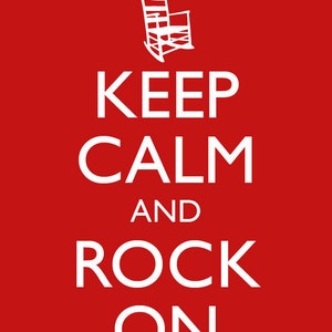 Keep Calm and Carry On Keep Calm and Rock On Humorous or Nursery Baby Room Poster Multiple COLORS 8x10 Art Print image 4