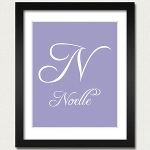 Cartel de nombre personalizado - alfabeto infantiles imprimir - elegir Font y Color - sala infantil / bebé regalo niño o niña - rosa verde azul más rojo