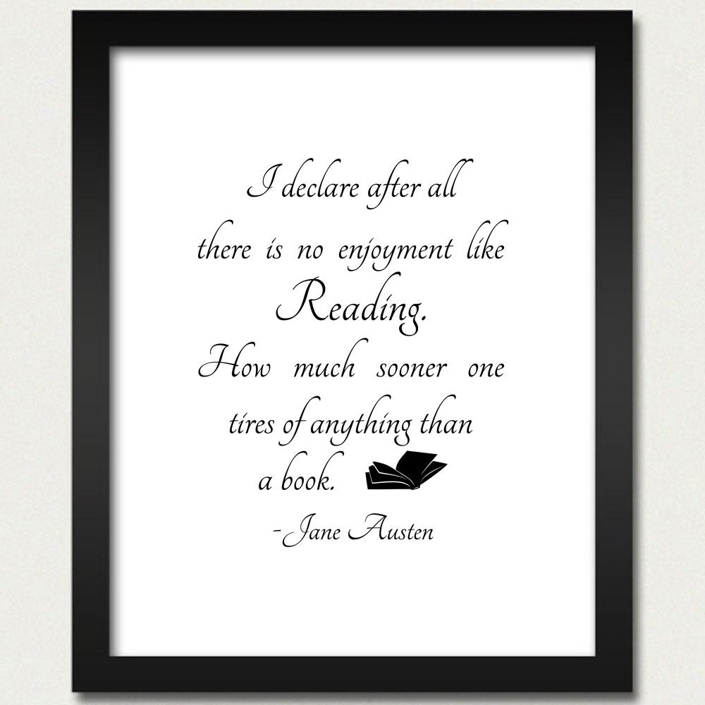 Jane Austen Lecture Citation Orgueil Et Prejuges Inspiration Etsy France
