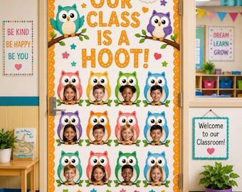 Our Class Is a Hoot Bulletin Board Kit | Owl Classroom Door Decor | Back to School Photo Display | Printable Woodland Classroom Decor PDF