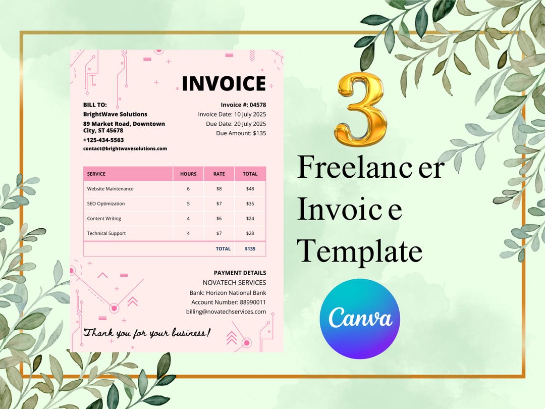 Freelancer Invoice Template | Freelance Invoice Template PDF for ...