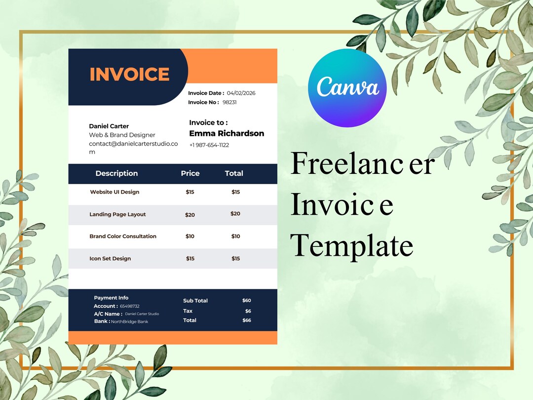 Freelancer Invoice Template | Modern & Professional Invoice for Client ...