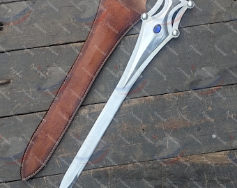 Handmade She-Ra Power Sword Replica – Steel, Blue Gem, with Sheath