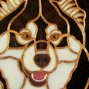 Custom Stained Glass Dog Juuso Commission image 4