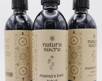Mama Love Körperöl. Pflanzliches und natürliches Öl für Babys