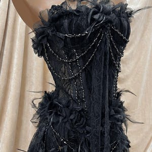 chinese dress ladies Mirela Black Lace Panel Satin Maxi Dress, L / Black