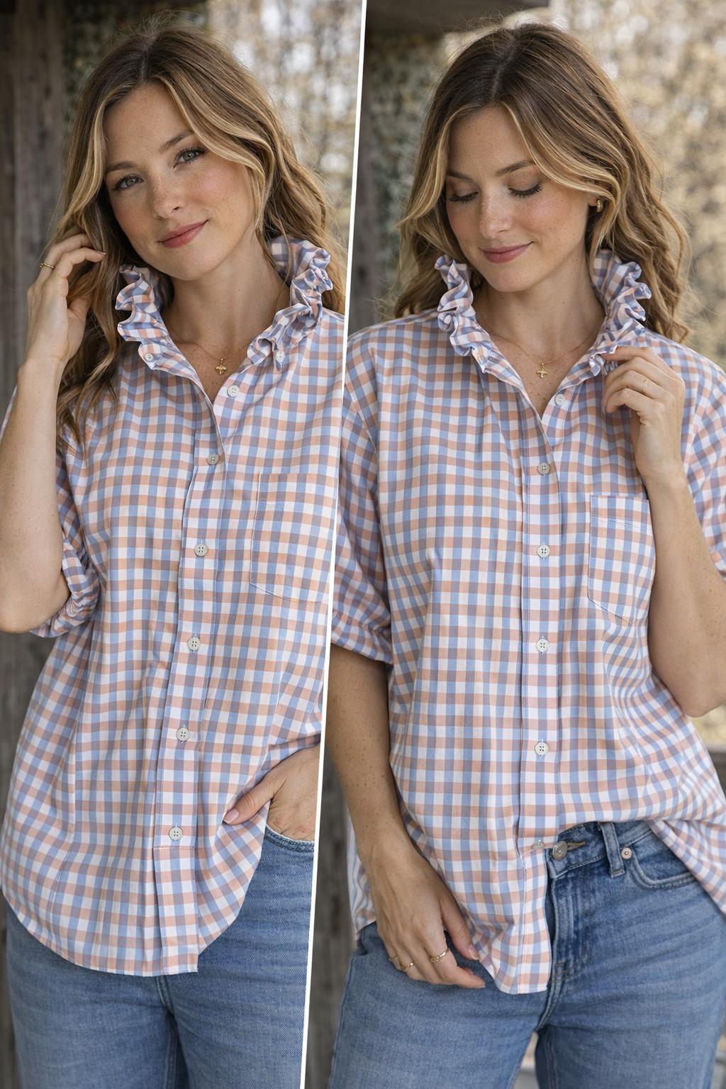 2000s Ruffle Blouse - Etsy Canada
