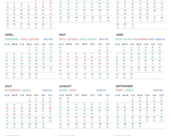 2026 Hijri Calendar