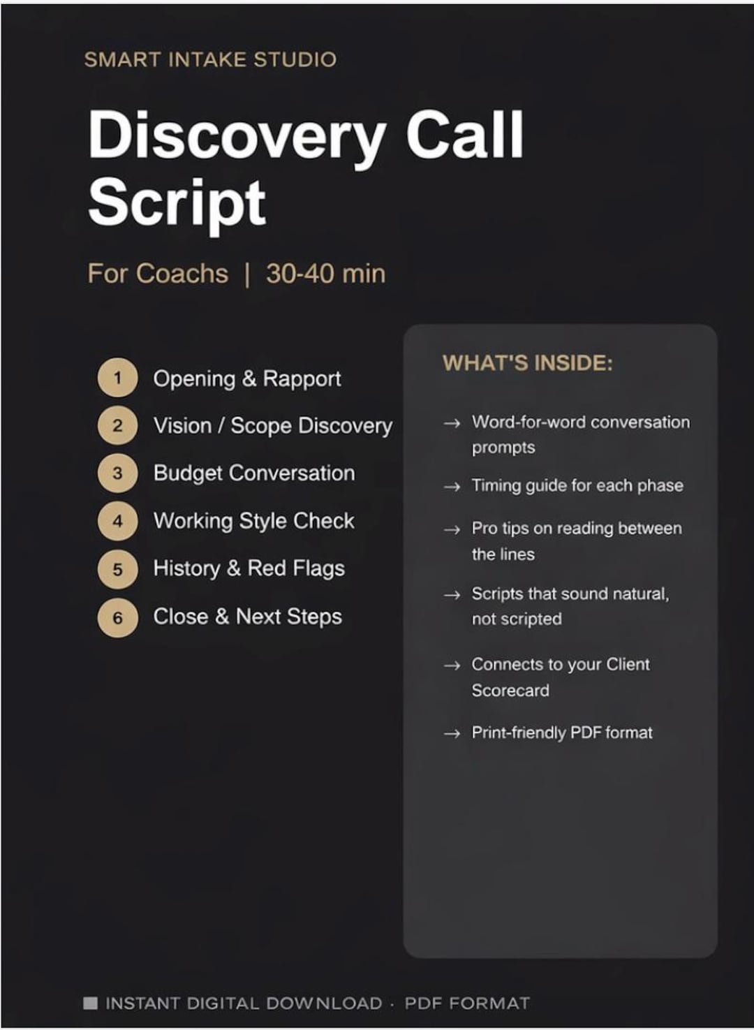 Coaching Discovery Call Script | Client Consultation Framework (PDF ...