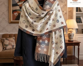 National Style Schal Frauen Winter Warme Pashmina Decke Schal wickeln