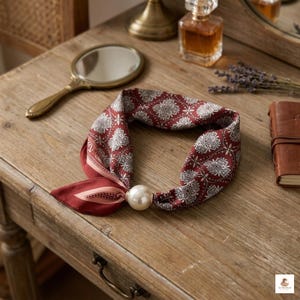 Pearl scarf clasp for hijab and neck wrap styling