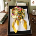 Floral Satin Scarf for Women – Elegant Square Headband, Hair Wrap, Neckerchief Bandana Shawl product logo