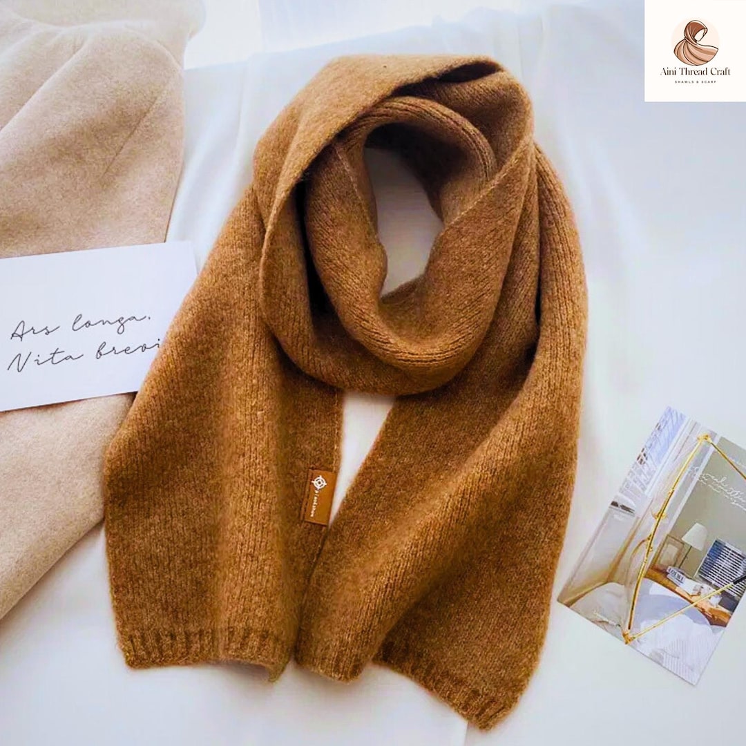 Knitted Winter Scarf, Chic Style Neck Warmer - Etsy