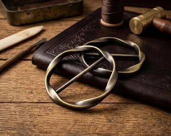 Elegant Alloy Scarf Clip Ring, Circular Shawl Pin Buckle Accessory
