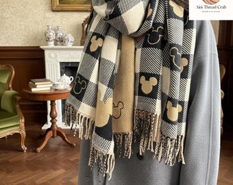 Luxus Doppelseitiger Weicher Warmer Winter Jacquard Pashmina Schal