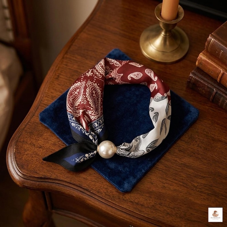 Pearl tail magnetic scarf clasp elegant accessory