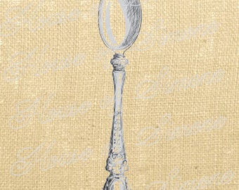 Silverware fork knife spoon Vintage Download Graphic Image Art Transfer burlap tote tea towels Pillow French Gift Tag Digital Sheet 1114