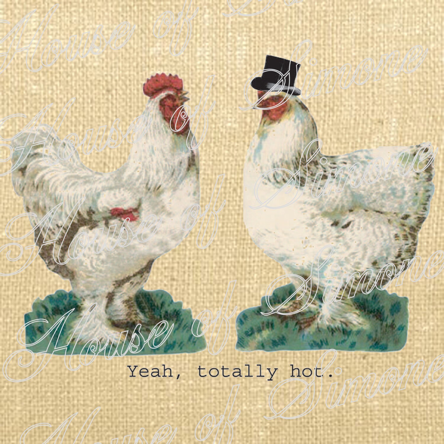 Top Hat Rooster Funny Antique Vintage Download Graphic Image Etsy