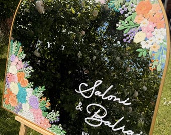 Wedding, Welcome, Party Sign, Mirror, Hand Painted