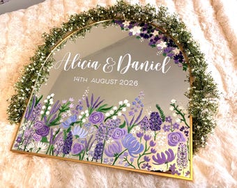Wedding, Welcome, Party Sign, Mirror, Hand Painted