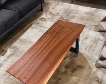 Live Edge Walnut Coffee Table – Custom Hardwood Furniture
