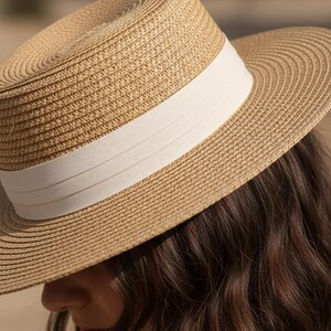 Luxe modern high-end wide brim made in France hat Summer Ultra Wide Brim Sun Hat UPF 50+ Solbari USA main image 4