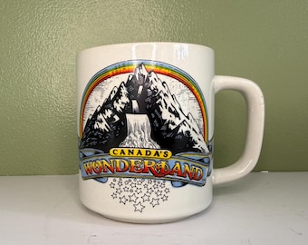 Vintage 1980s Canada's Wonderland Mug | Rare Ceramic Coffee Cup | Amusement Park Souvenir | Retro Ontario Collectible