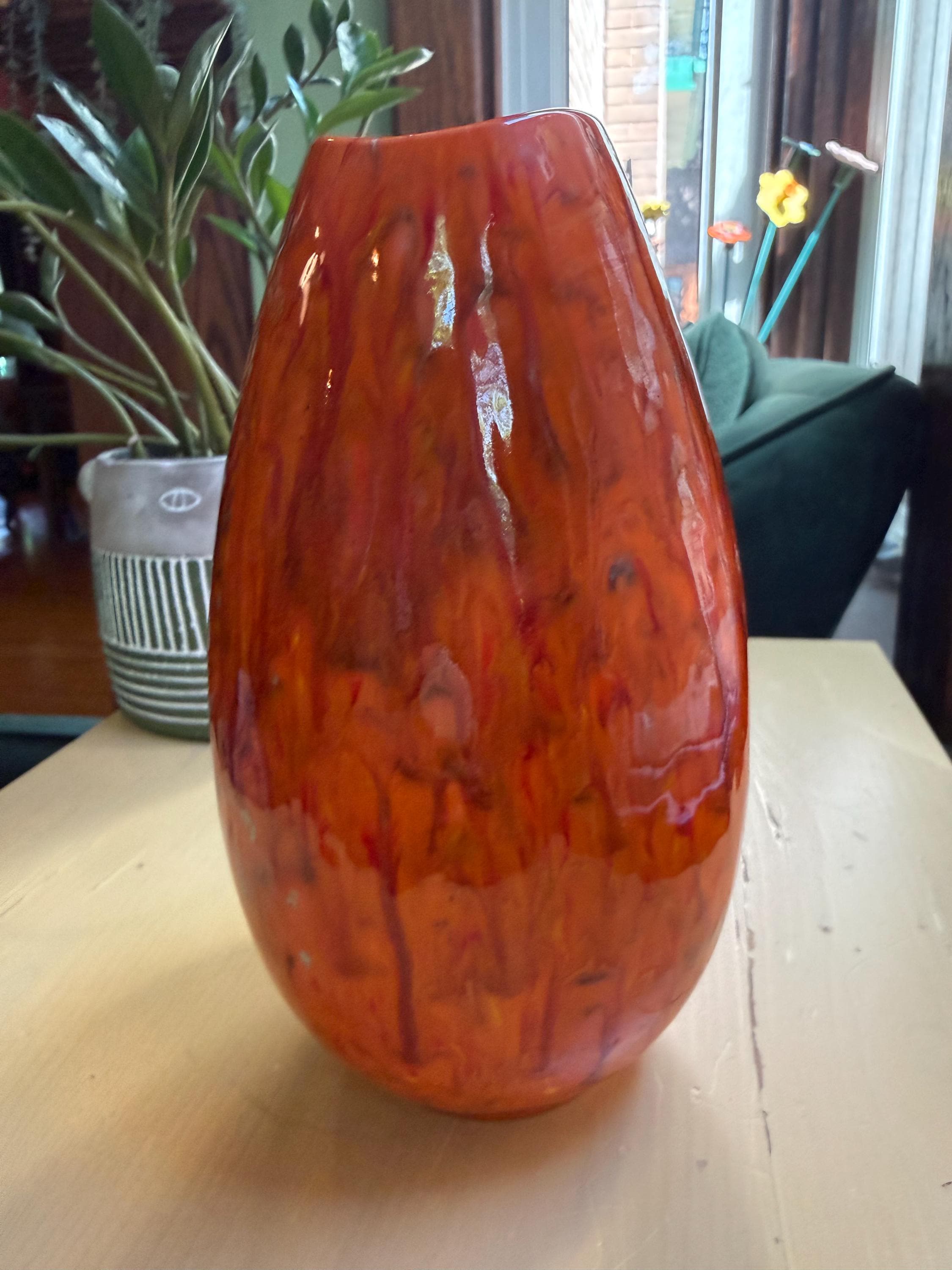 Large orange vase - Etsy 日本