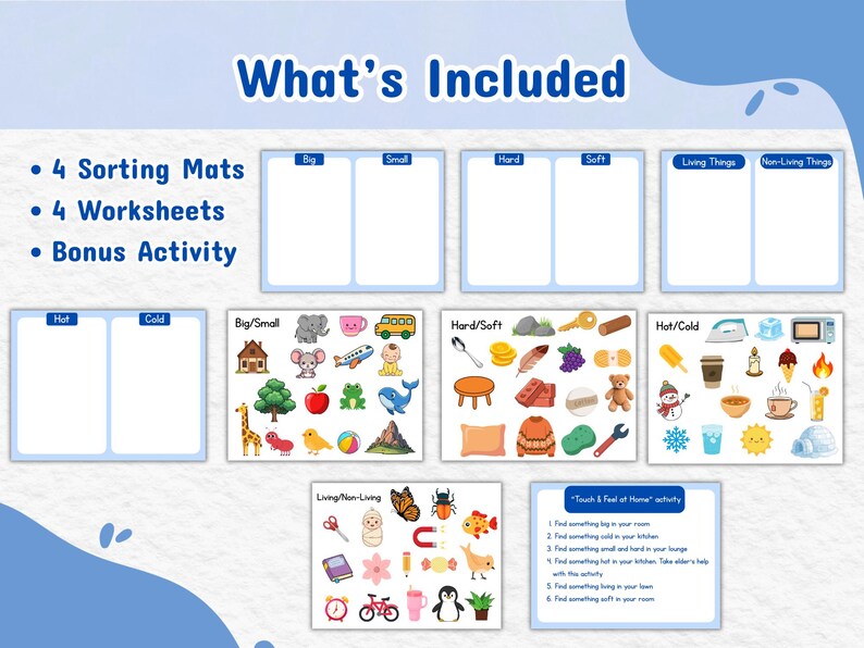 Sorting Help Text Toddlers Science Sorting Pack Printable, STEM Preschool Science Kit ...