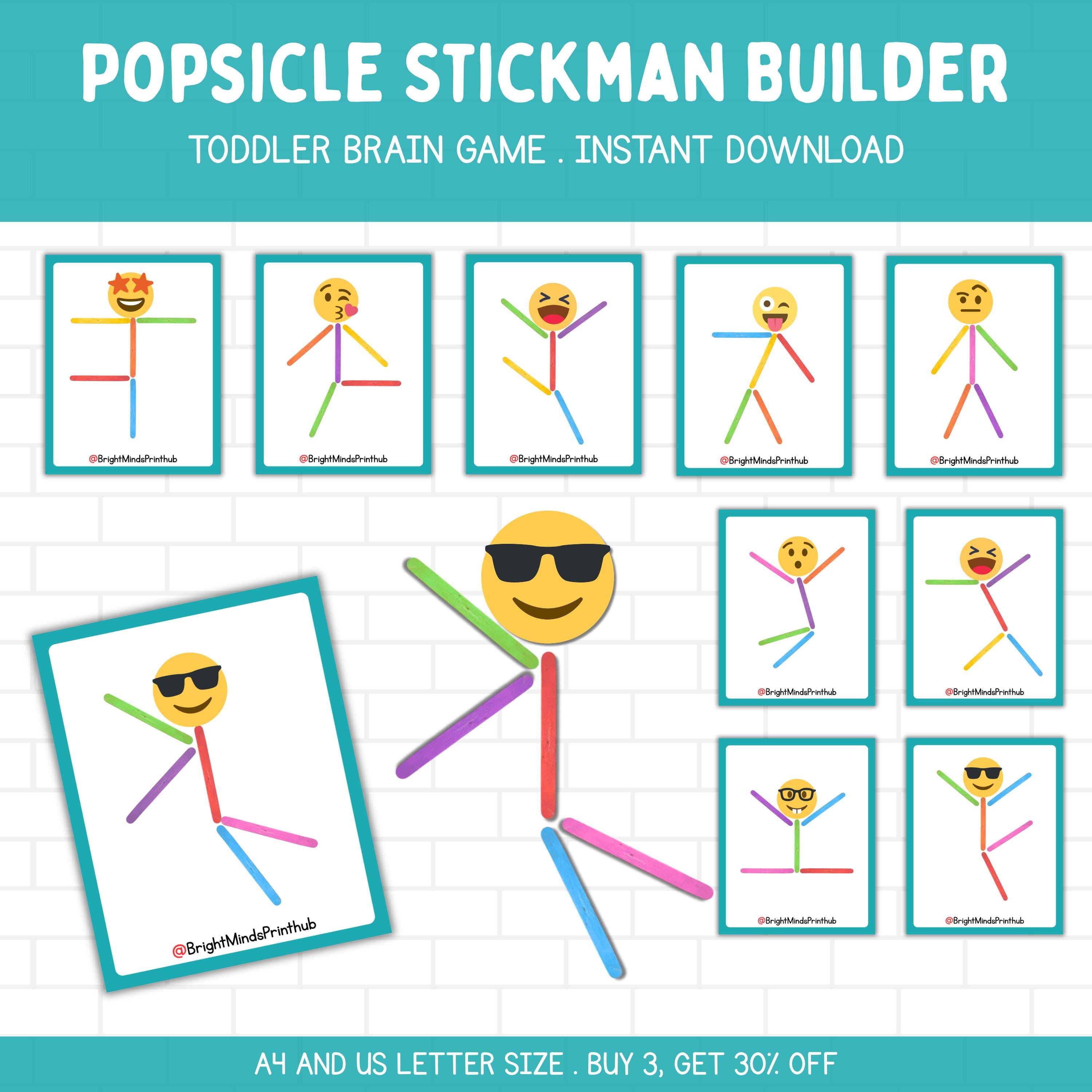 43 Dive into Fun with These Easy Popsicle Stick Crafts for Kids 37 Popsicle Stick Picture Puzzles, Critical Thinking Pattern Practice,…