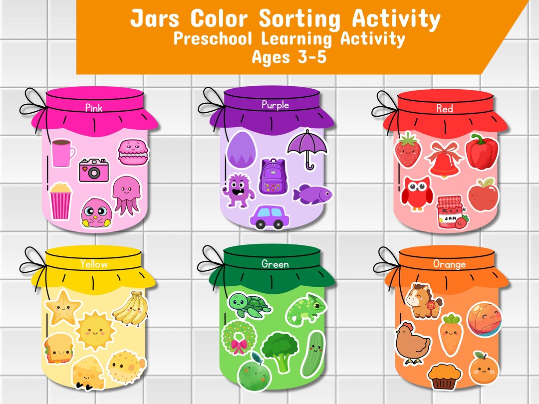 Color Sorting Activity for Toddlers Color Matching Activity for Kids