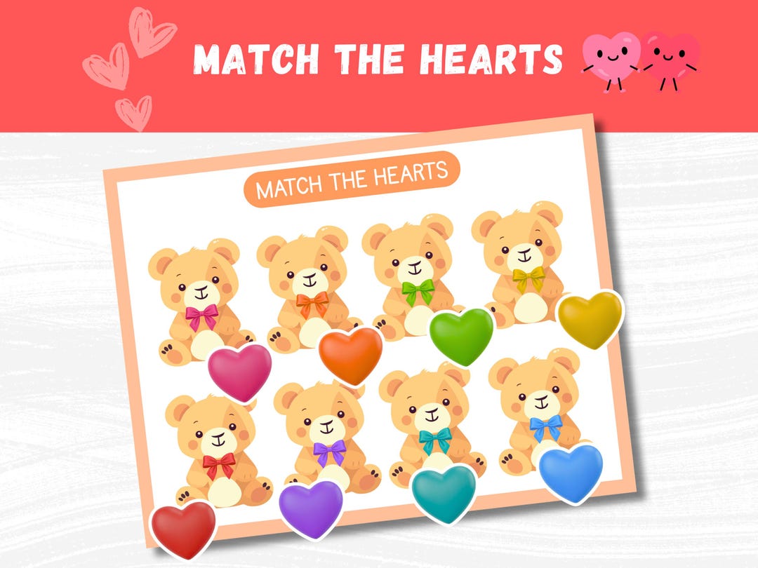 Teddy Bear Color Matching Game, Toddler Activities Sort and Match ...