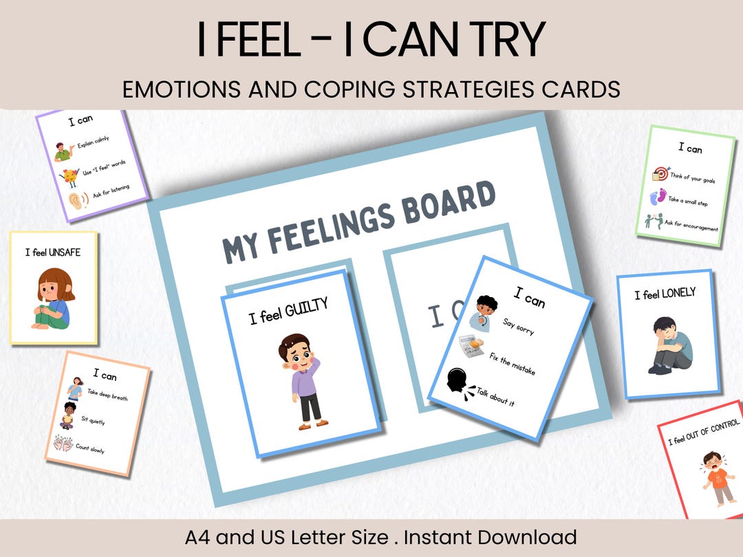 Feelings Board for Toddlers, Emotional Regulation Chart, Coping Skills ...