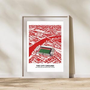 Nottingham Forest City Ground Stadium-kaartkunst | Sportprint (digitale download)